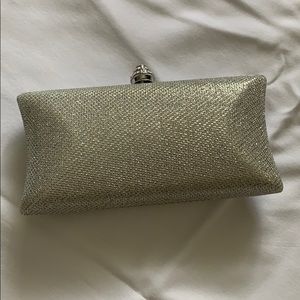 Silver Sparkly Prom Clutch